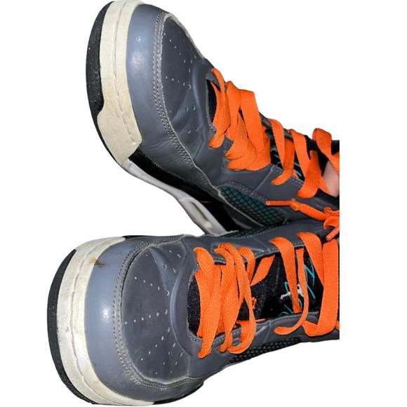 Youth Nike Air Jordan Flight Grey/Black/Teal Sneakers - 6.5Y (Women’s 8) - Picture 9 of 13